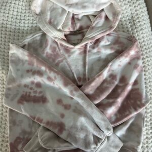 Abercrombie & Fitch Pink and Cream Tie-Dye Hoodie